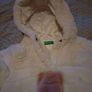 Benetton white fake fur hooded coat, 8-9 years Image 5
