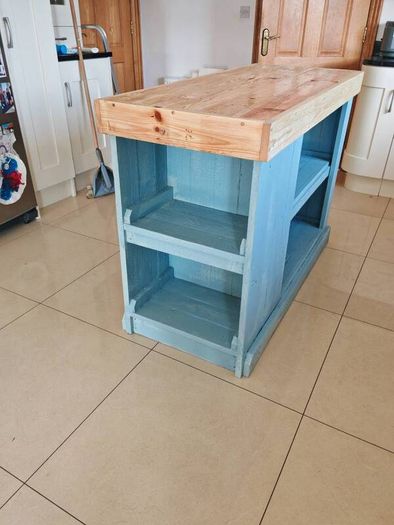 Rustic space saver island