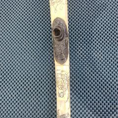 Carved walrus tusk