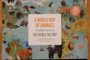 The Doodle Factory World Map of Animals 1000 Piece Jigsaw Puzzle