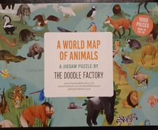 The Doodle Factory World Map of Animals 1000 Piece Jigsaw Puzzle