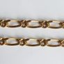 Vintage Decorative Gold Plated Figaro Chain Necklace L-24" Image 7