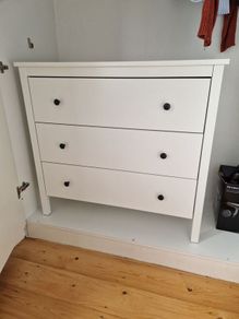 KOPPANG Chest of 3 drawers, white, 90x46x83 cm