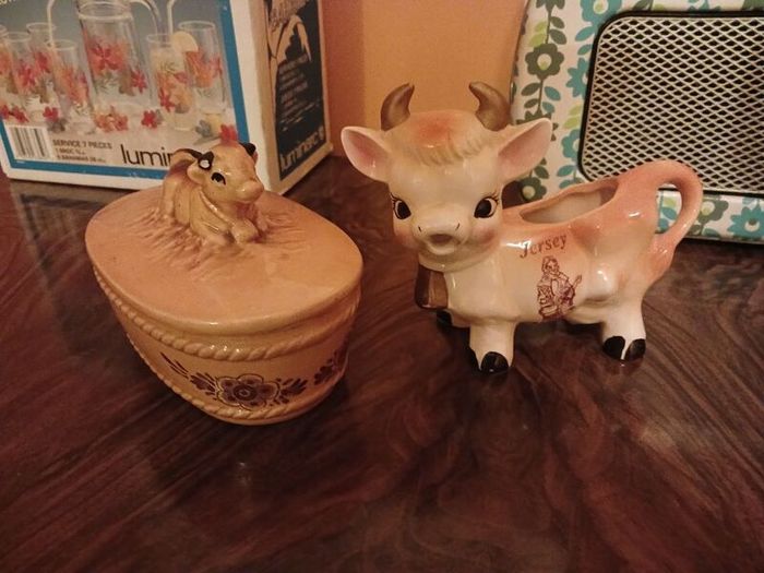 Jersey Cow butter dish