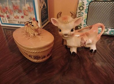 Jersey Cow butter dish