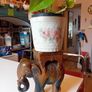 Vintage hardwood elephant plant stand Image 3