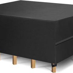 Furniture Cover,242X182X100cm Garden Table Cover 600D Heavy Duty Oxford Polyester Outdoor Patio table Covers Rectangular Cover Windproof,Waterproof&Anti-UV for Chair and Table Rattan Sofa Cover