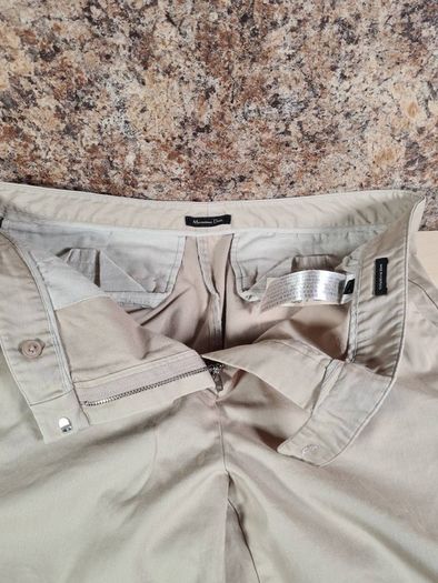 womens MASSIMO DUTTI  trousers chinos stretchy beige Size EU 40 W 32 L 28