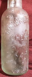 vintage brown bro chemist Glasgow bottle