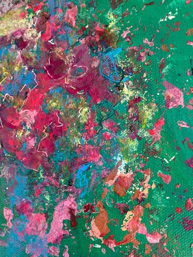 Framed Original Floral Painting Abstract Art Framed  Contemporary Art Painting  Original Gift