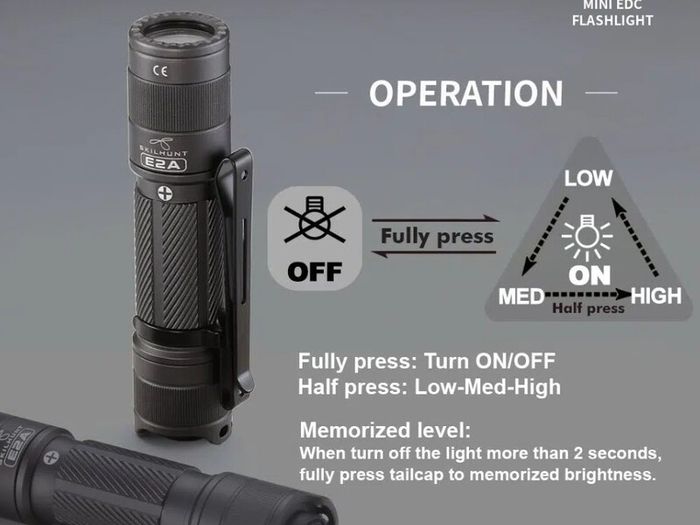 2 x Skilhunt E2A AA/14500 Flashlights 200-600 Lumens Free Post