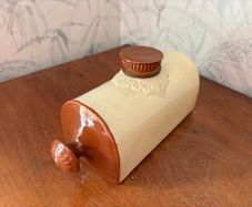 Pair of Vintage Stoneware Hot Water Bottles / Bed Warmers
