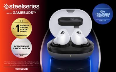 STEELSERIES Arctis GameBuds Wireless Noise-Cancelling Gaming Earbuds for PS5 - White