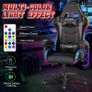 Gaming Chair with RGB Lights, Gaming Armchair with Headrest and Lumbar Support, Ergonomic Gaming Chair for Gaming Room, Teenagers With RGB, Black Image 4