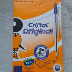 BIC Cristal Original Ballpoint Pen Medium 1.0 mm Blue Pack of 50 Home Office School College