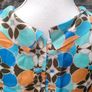 vintage 1960s satin print tunic dress with original belt size M Image 6