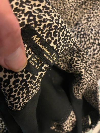 Massimo Dutti Leopard Print Fully Lined Midi Dress Size 12