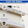Gutter Cleaning Tools Kit 4M Telescopic Gutter Cleaner Roof with Adjustable Angle Pole Gutter Brush Scoop Roof Cleaning Equipment for Removing Leaves Debris from Gardens Ditches Villas Town Houses Image 4