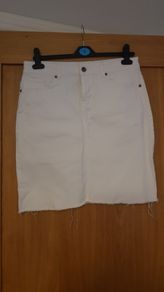 Part Two White Denim Skirt Size 12