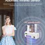 UV Smart Toothbrush Holder Rechargeable Wall Mounted Toothpaste Dispenser with Sterilizer Functio Image 3