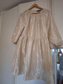 Cream Shiny Dress