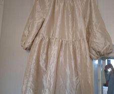 Cream Shiny Dress