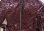 Zara mens wine pvc rain jacket medium m slim fit dior adidas