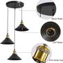 3 Lights Industrial Ceiling Light, Retro Industrial Pendant Light, Vintage Edison Style Metal Hanging Light Fixture Chandelier for Kitchen Bedroom Living Dining Room Image 2