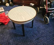 Vintage Mid Century Round Side Or Coffee Table