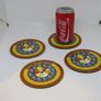 The Simpsons 4x Coasters Beer mats 2002 Duff Coasters 4 In total Cork Backed Image 3