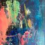 Large Original Abstract Painting Dublin Tropical Sea Seascape Surfing Theme Image 4