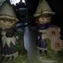 Vintage 1979 Sharp ltd. Set of 2 girls figurine holding flower 12.5 cm. tall Image 2