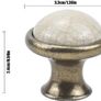 10PCS Vintage Cabinet Knobs, 33MM Ceramic Knobs, Vintage Shabby Chic Round Drawer Knobs, Kitchen Cabinet Cupboard Drawer Door Knobs Pull Handles for Chest of Drawers Image 5