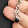 Celtic Knot and Onyx Sterling Silver pendant set Image 5