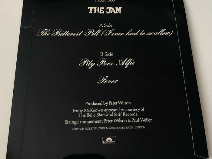 The Jam - The Bitterest Pill (1982) 7" UK