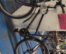 Women bike with accessories