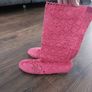 Pink crochet boots- uk7 Image 3