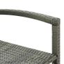 Bar Stools 2 pcs Grey Poly Rattan Image 7