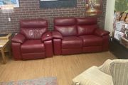 2 +1 leather recliner sofa