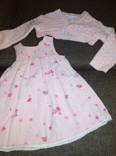 Bluezoo dress and matching cardigan 6-9