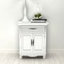 Wooden Cabinet with 2 Doors 1 Drawer White Image 7