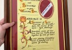 Irish Hand Crafted Customisable Framed Wedding Gift