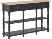 Console Table Black 120x30x76 cm MDF