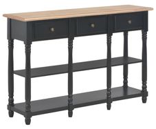 Console Table Black 120x30x76 cm MDF