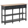 Console Table Black 120x30x76 cm MDF Image 2