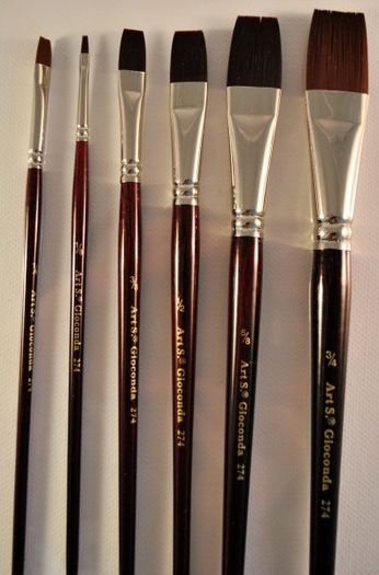 Synthetic Hair Brush - Flat Series 274 (Set of 6)