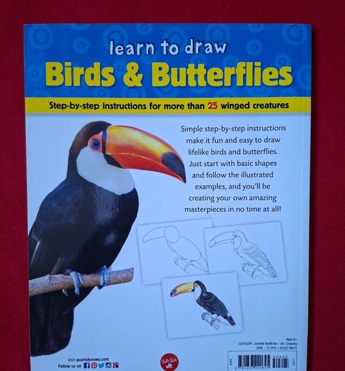 Learn To Draw Birds & Butterflies Book