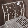 Garden Bench Shabby Chic White Iron Nostalgia   Bench  White Garden Bench Country House Image 4