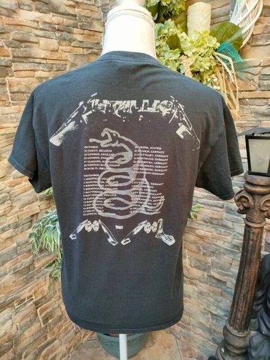 Vintage Style Metallica Where Ever We may Roam Tour T-shirt 1991 2017 reprint  The Tour was for the Black Album Front and Back Print's  Size Medium but is small fitting, fits more like a small