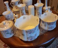 Royal Tara Vintage Pink Floral China Collection of 14 Pieces